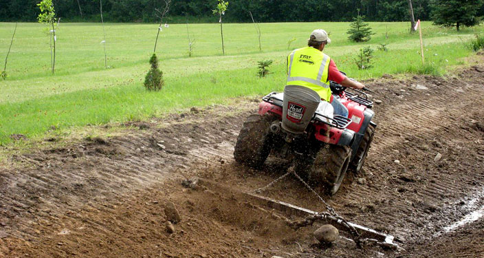 soil preparation for erosion control with proprietary drag